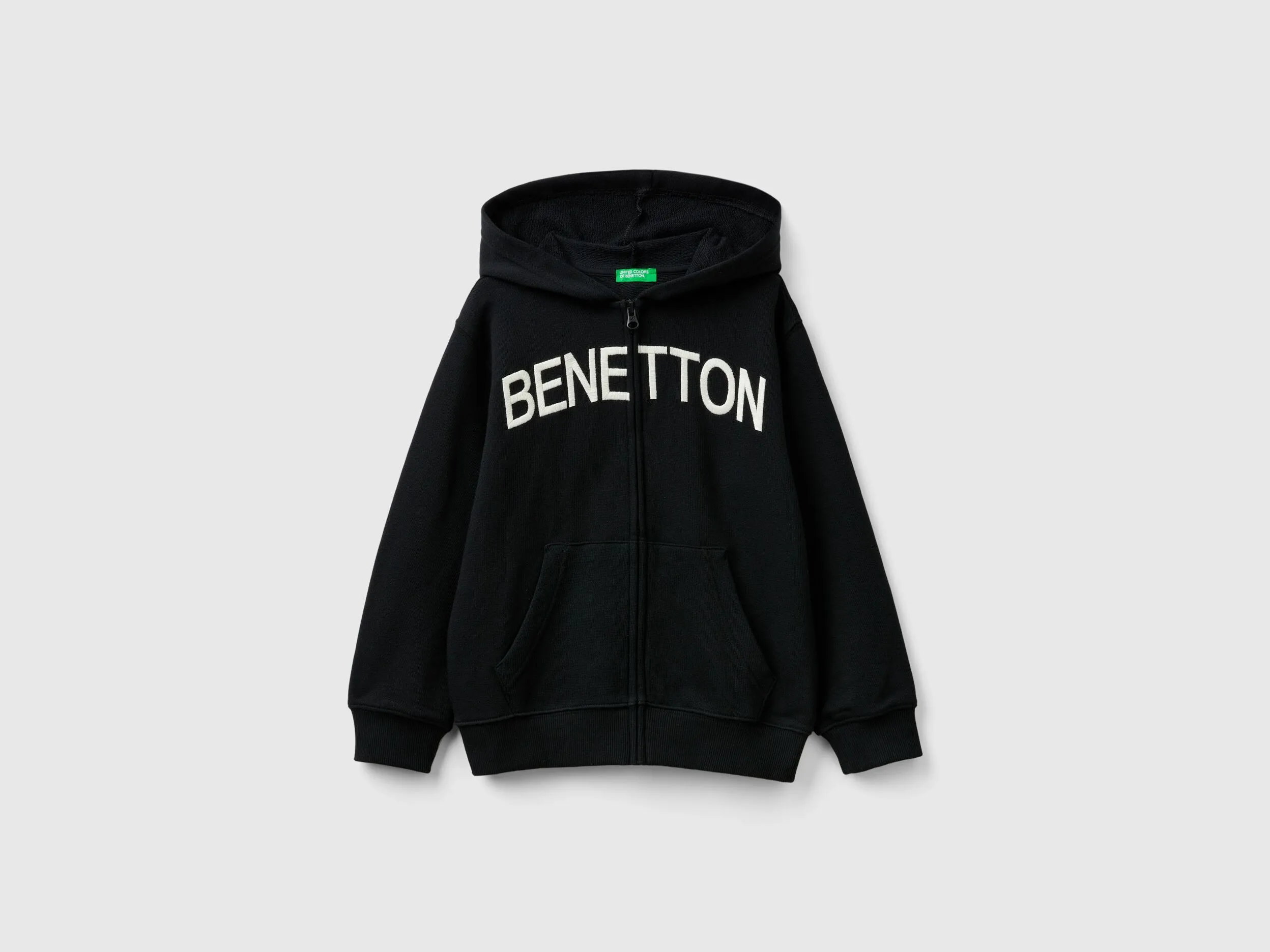 Sudadera con cremallera y bordado de logotipo
