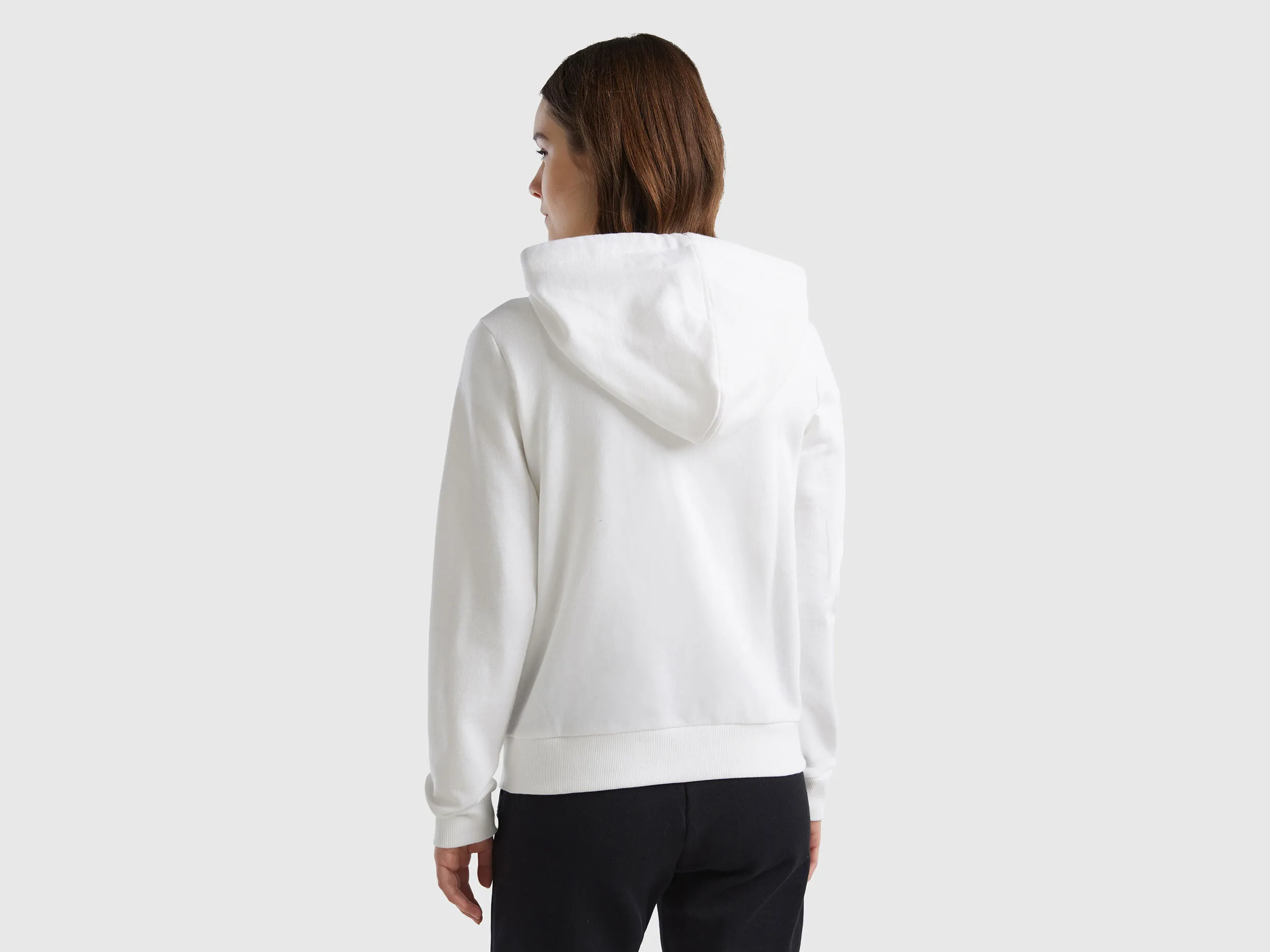 Sudadera de 100 % algodón con cremallera y capucha