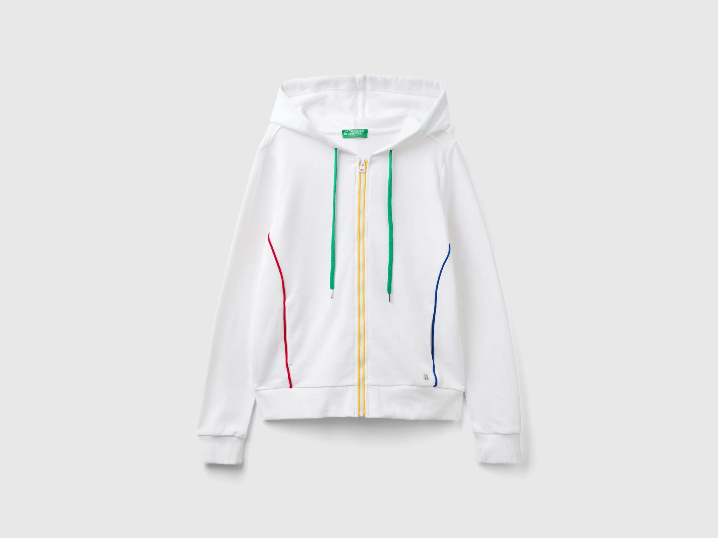 Sudadera de 100 % algodón con cremallera y capucha