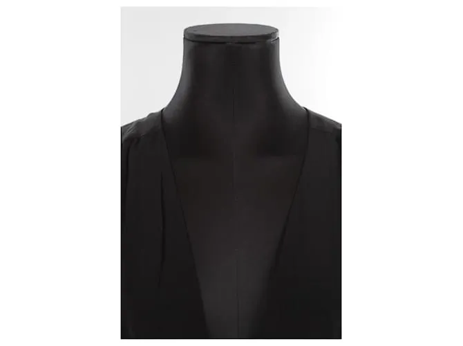 SéZane Vestido de seda Negro 