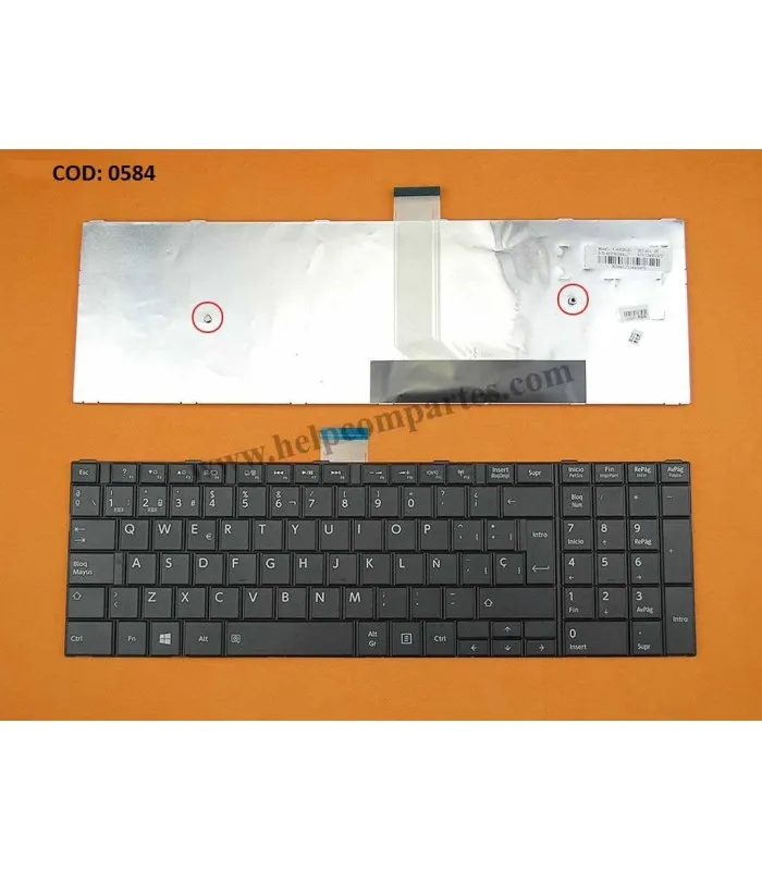 TECLADO TOSHIBA C50A C50DA C50TA C55A C55DA C55TA SERIES WIN8 BK SP