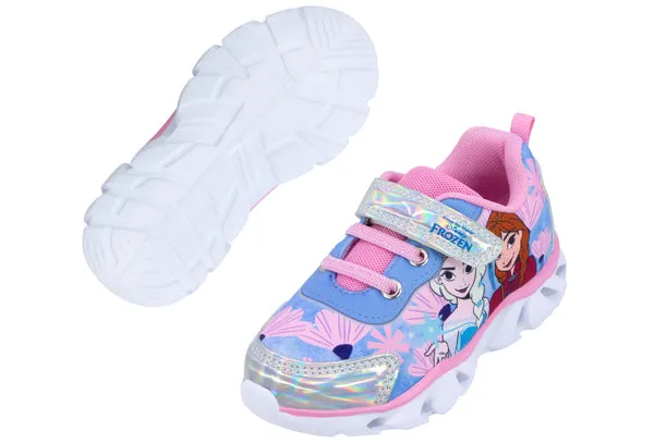 Tenis Niña Frozen Velcro Con Luces Georgie