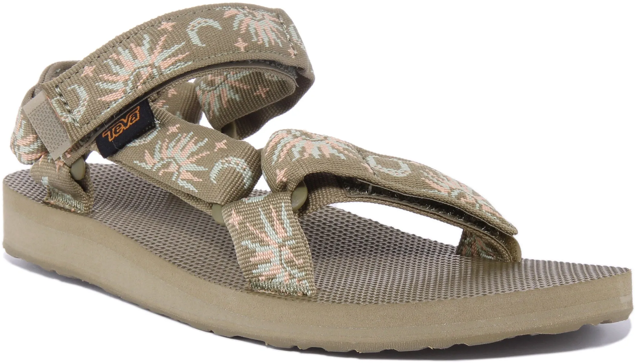 Teva Original Universal Sandalia con correa delantera y trasera para mujer en caqui