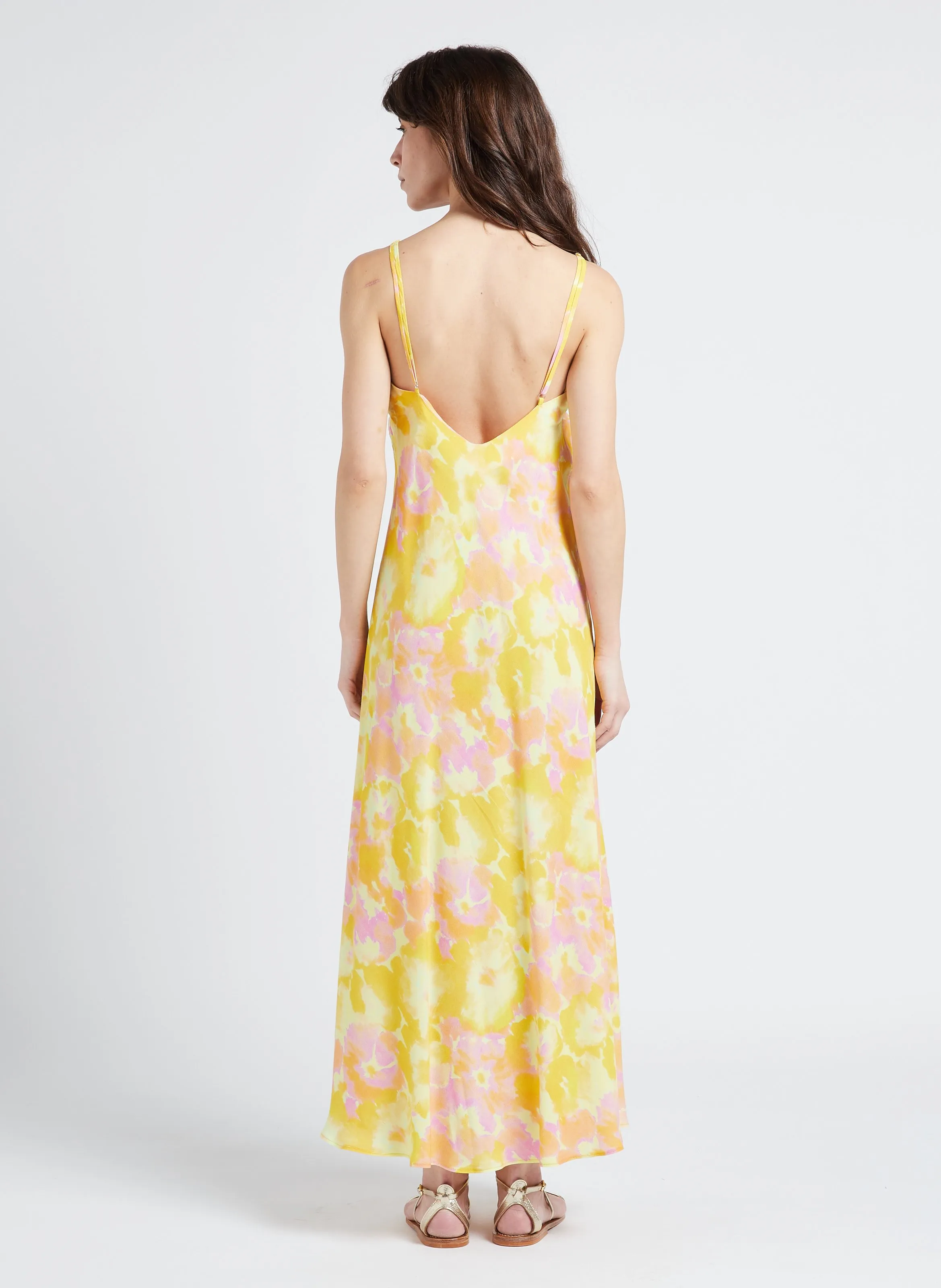 THE NEW SOCIETY ACTON  VESTIDO LARGO ESTAMPADO EN MULTICOLOR