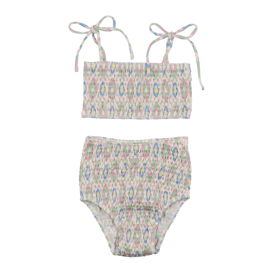 THE NEW SOCIETY Bikini estampado con smocks en multicolor