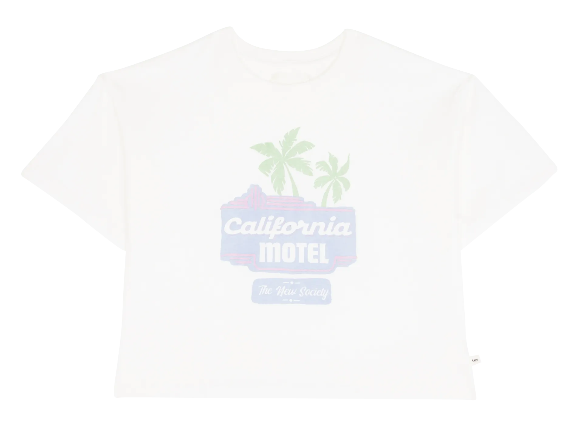 THE NEW SOCIETY CALIFORNIA  CAMISETA ESTAMPADA DE ALGODóN EN BLANCO