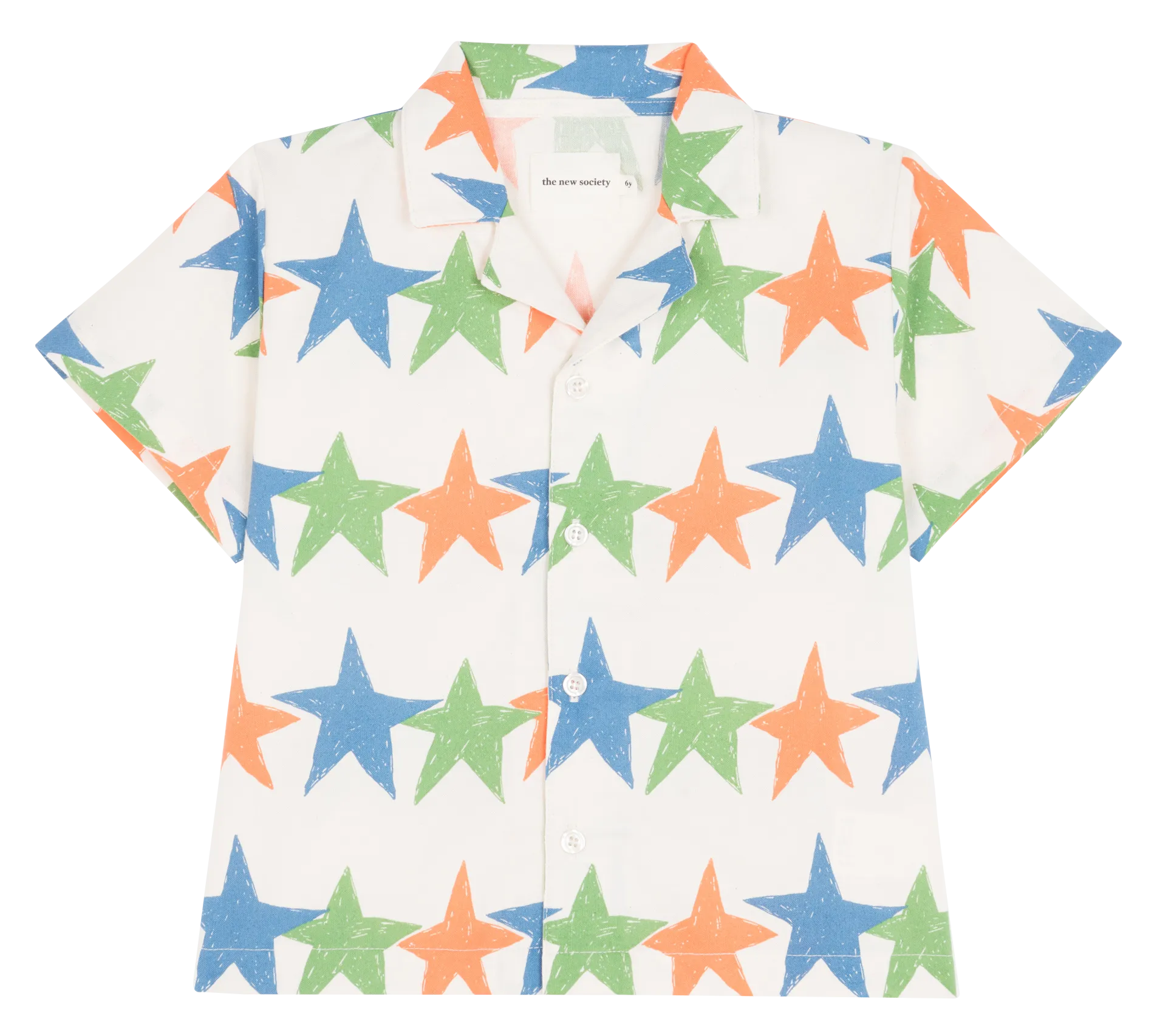THE NEW SOCIETY OJAI  CAMISA DE MANGA CORTA ESTAMPADA DE ALGODóN EN MULTICOLOR