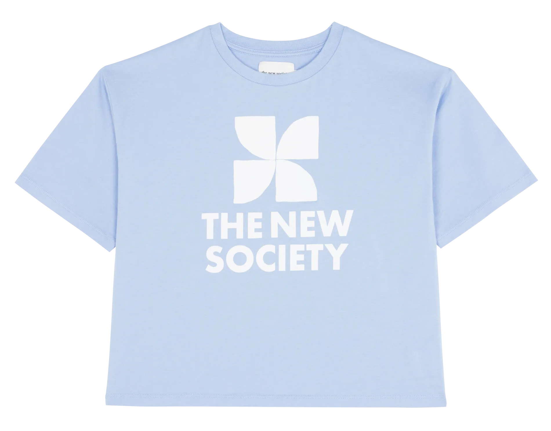 THE NEW SOCIETY ONTARIO  TOP DE ALGODóN ESTAMPADO DE MANGA CORTA EN AZUL