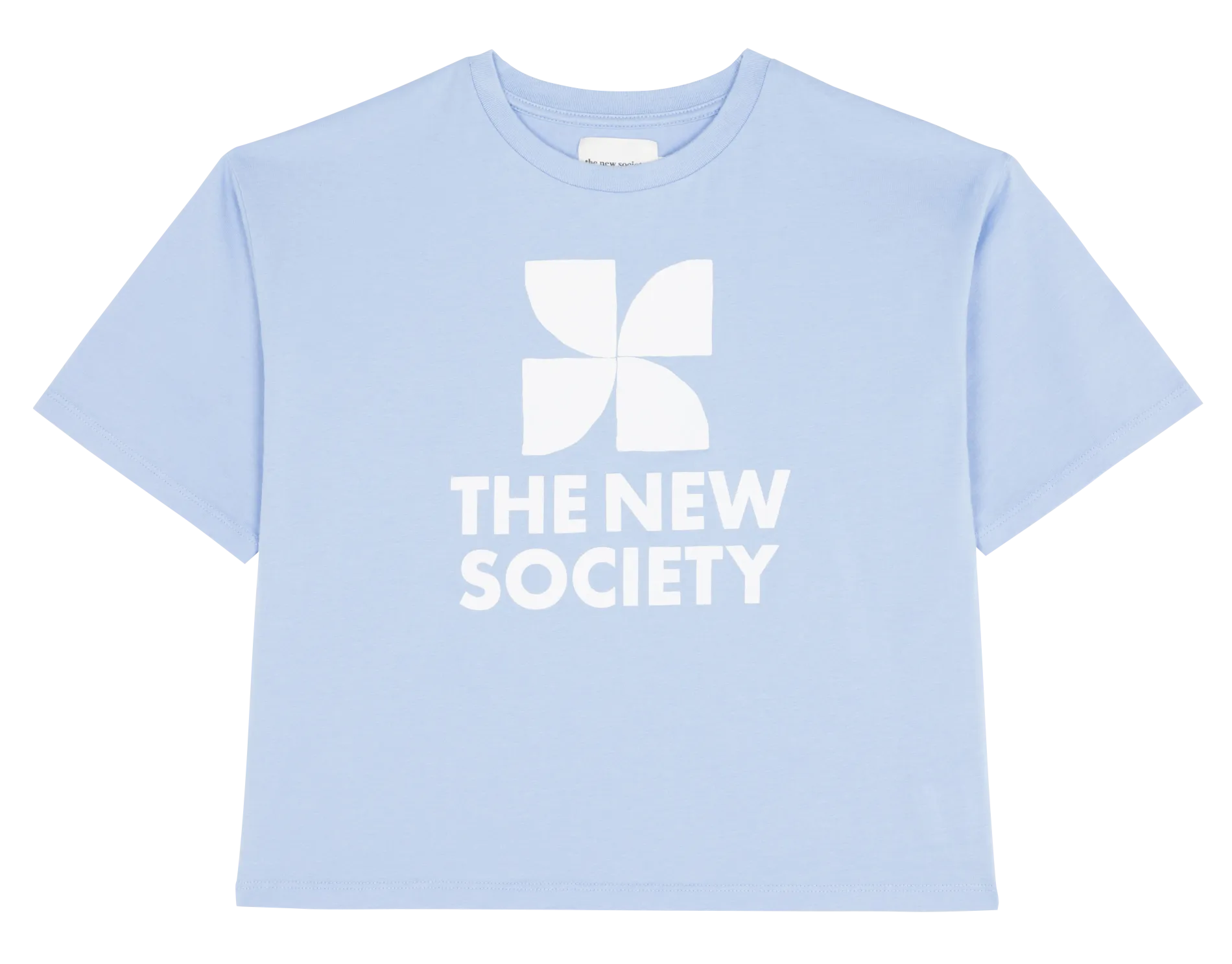 THE NEW SOCIETY ONTARIO  TOP DE ALGODóN ESTAMPADO DE MANGA CORTA EN AZUL