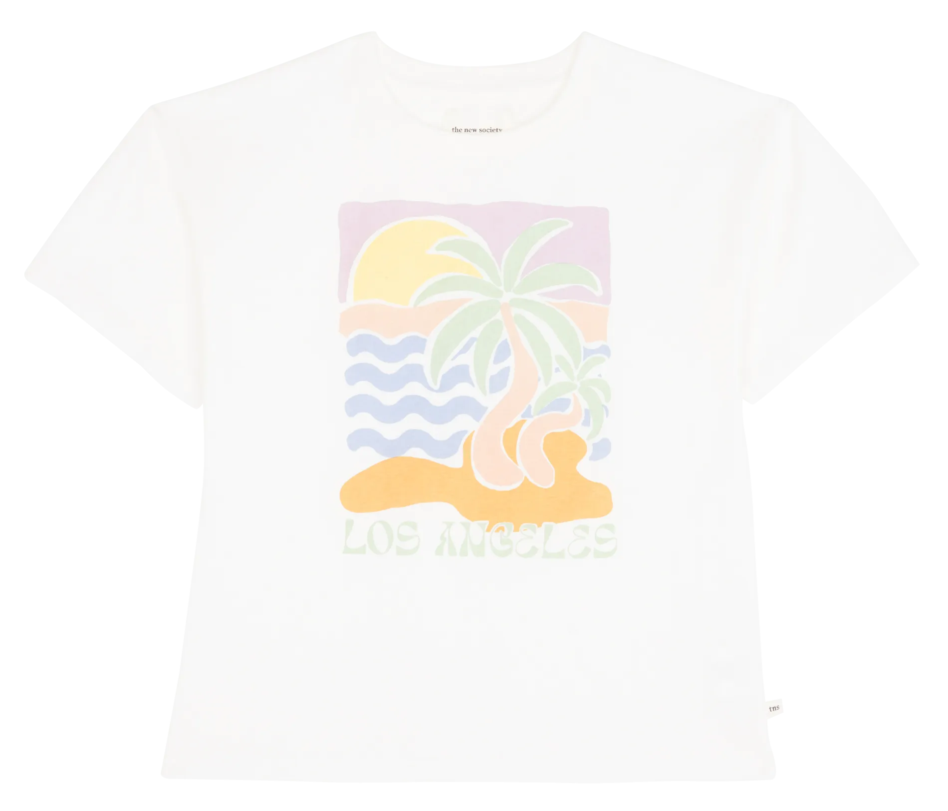 THE NEW SOCIETY PARAMOUNT  CAMISETA ESTAMPADA DE ALGODóN EN BLANCO
