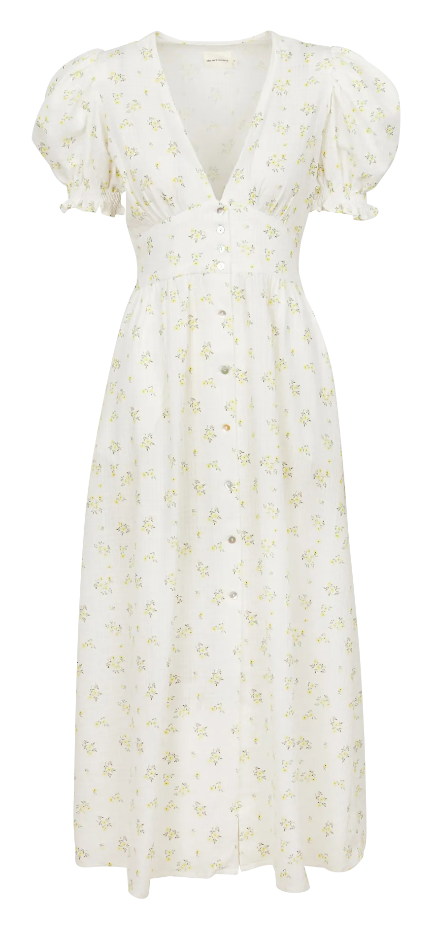THE NEW SOCIETY VALLEY  VESTIDO LARGO DE ALGODóN ESTAMPADO EN BLANCO