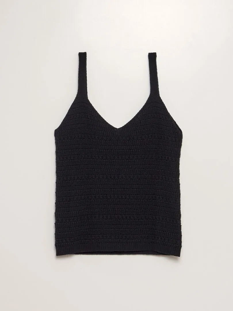 TOP DE GANCHILLO 'JDY'  NEGRO