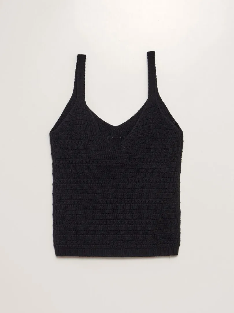 TOP DE GANCHILLO 'JDY'  NEGRO