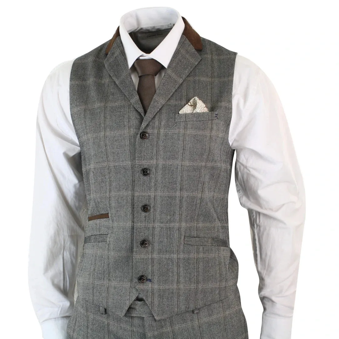 TRAJE TWEED DE 3 PIEZAS COLOR BEIGEMARRóN PARA HOMBRE IDEAL PARA OCASIONES FORMALES