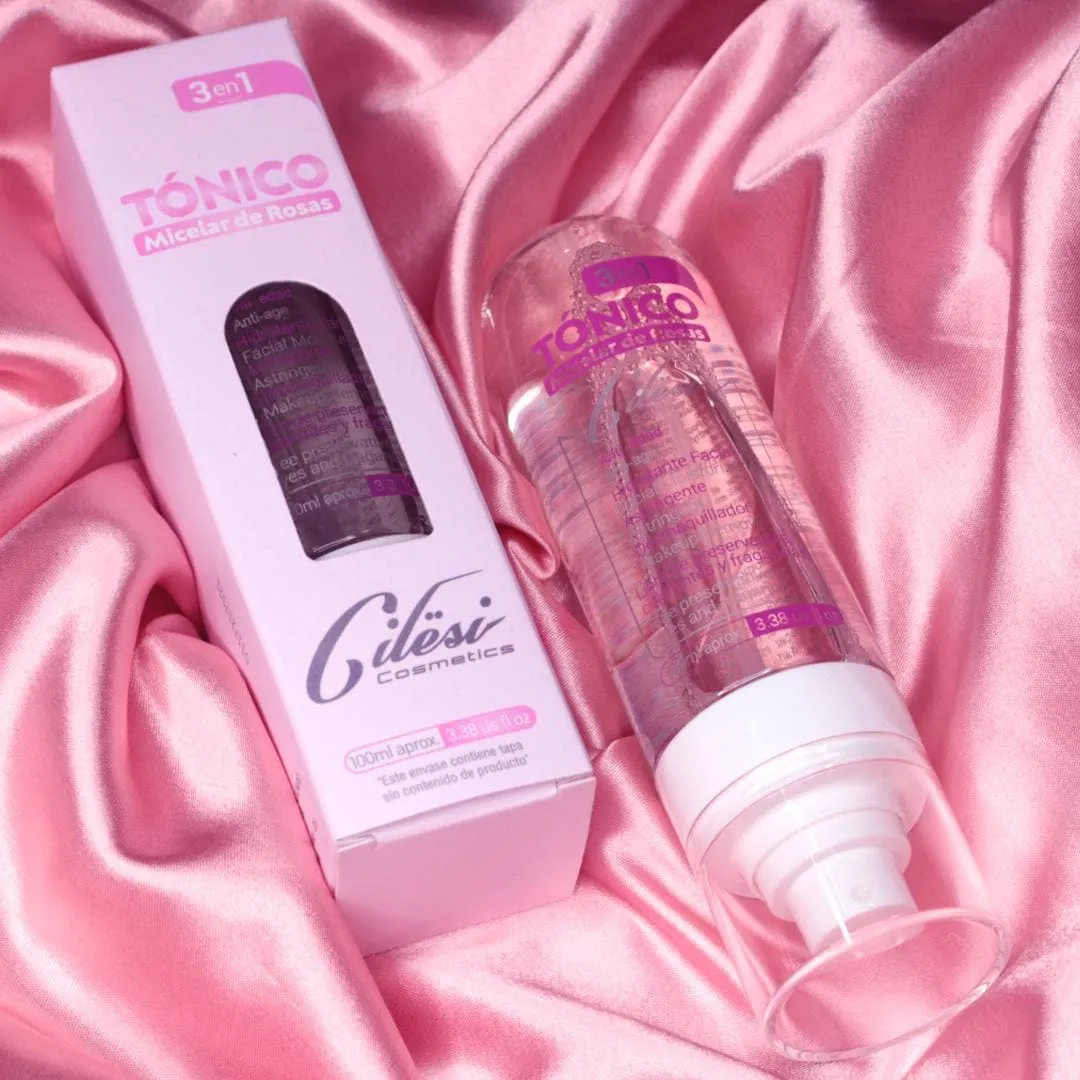 Tónico Micelar de Agua de Rosas 3 en 1