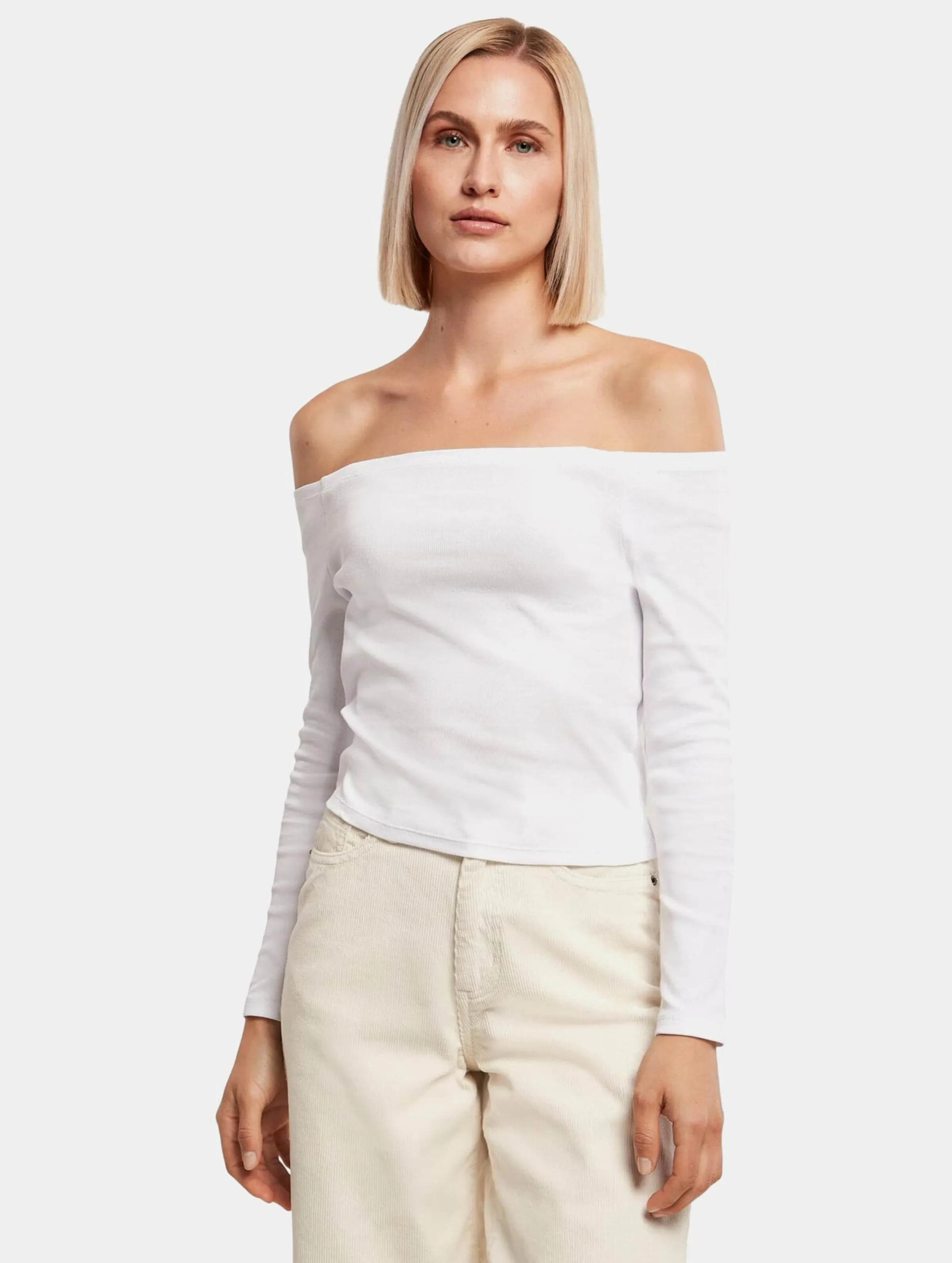 Urban Classics Ladies Off Shoulder Rib