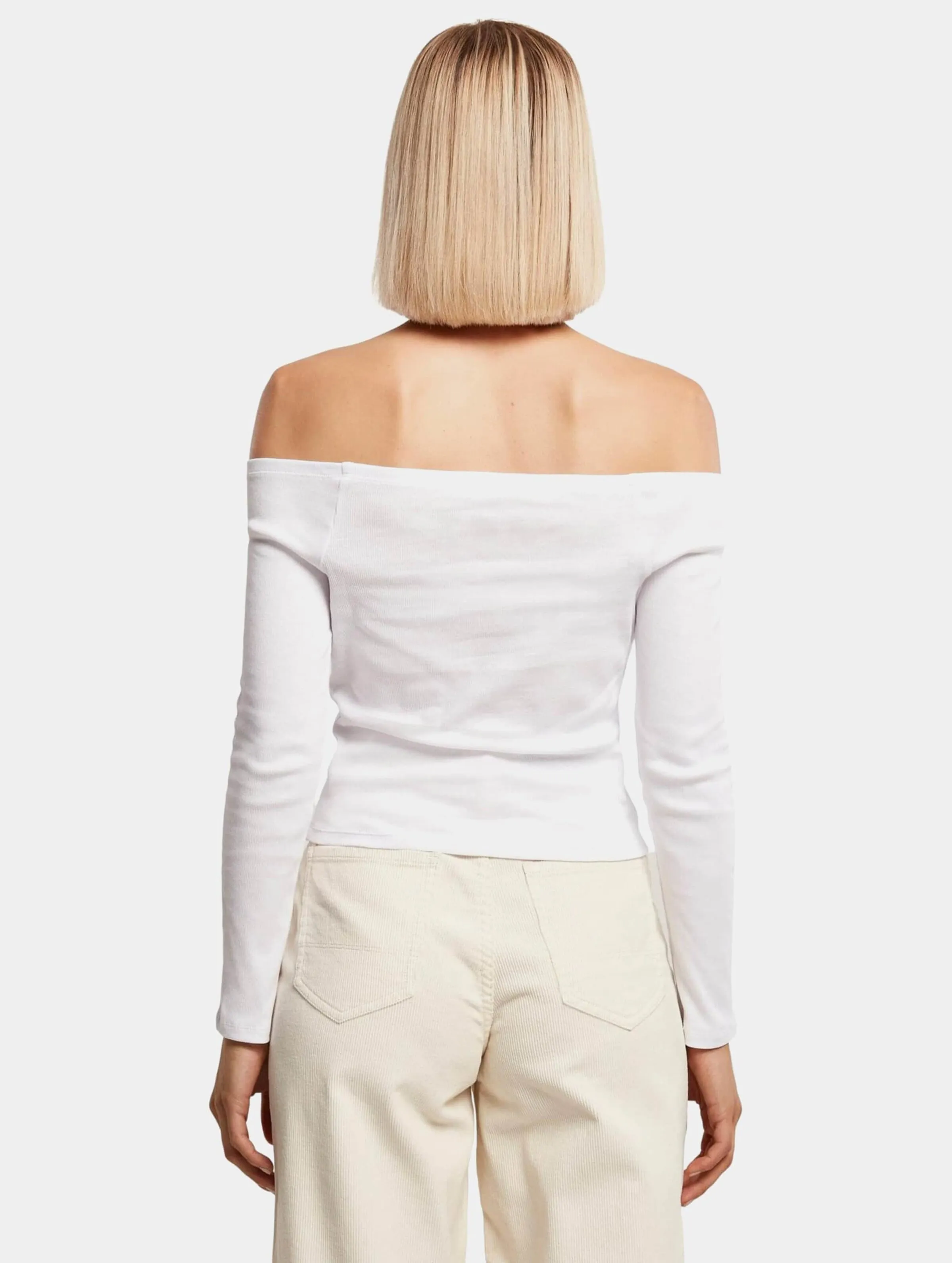 Urban Classics Ladies Off Shoulder Rib