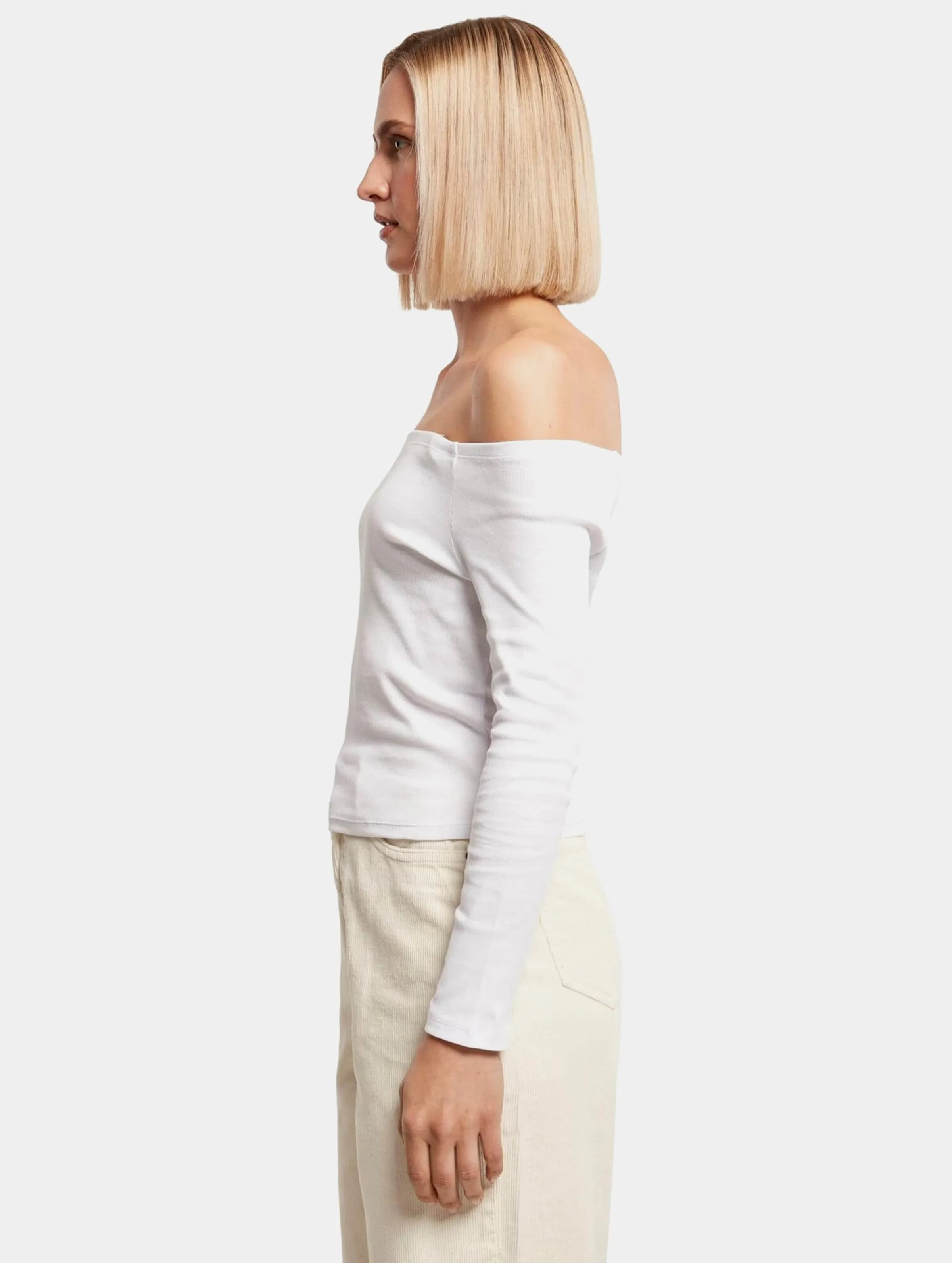 Urban Classics Ladies Off Shoulder Rib