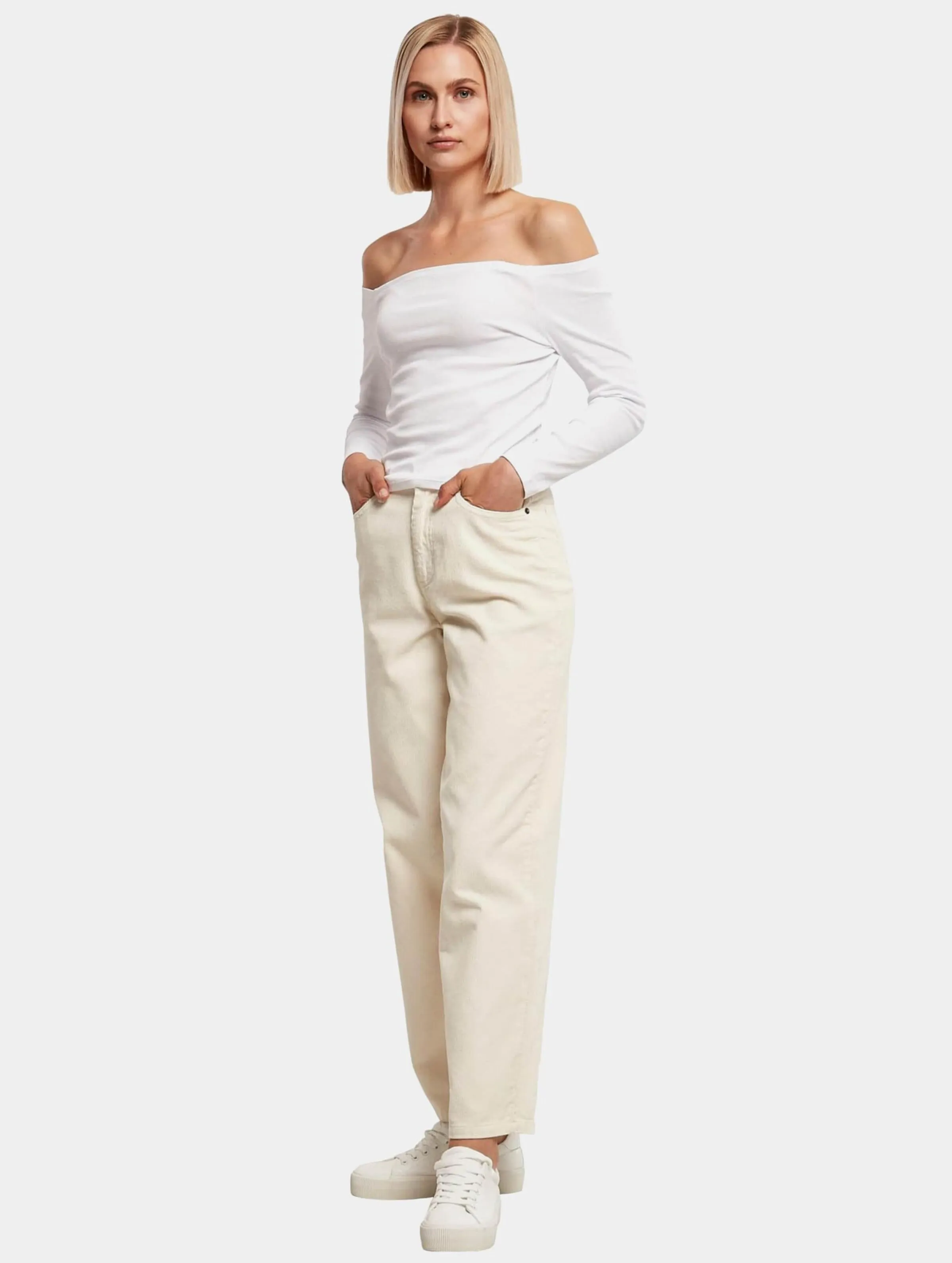 Urban Classics Ladies Off Shoulder Rib