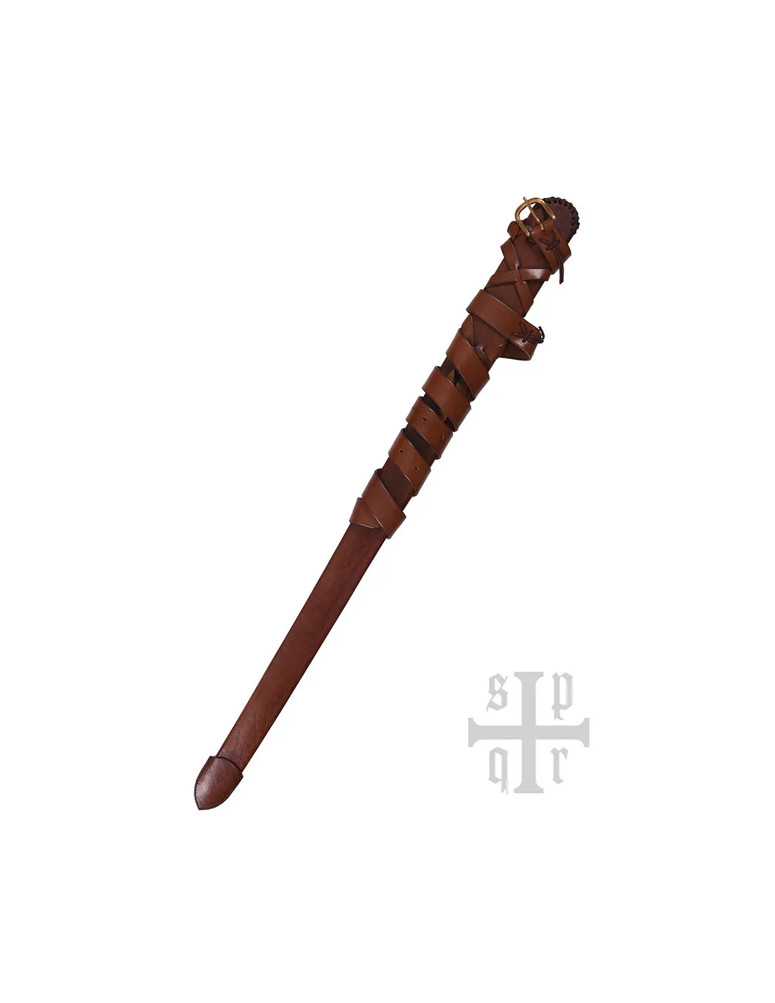 Vaina de cuero con cinturón para espada medieval o vikinga