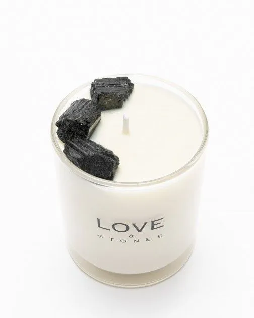 Vela Love & Stones HEAL Glass Candle Transparente