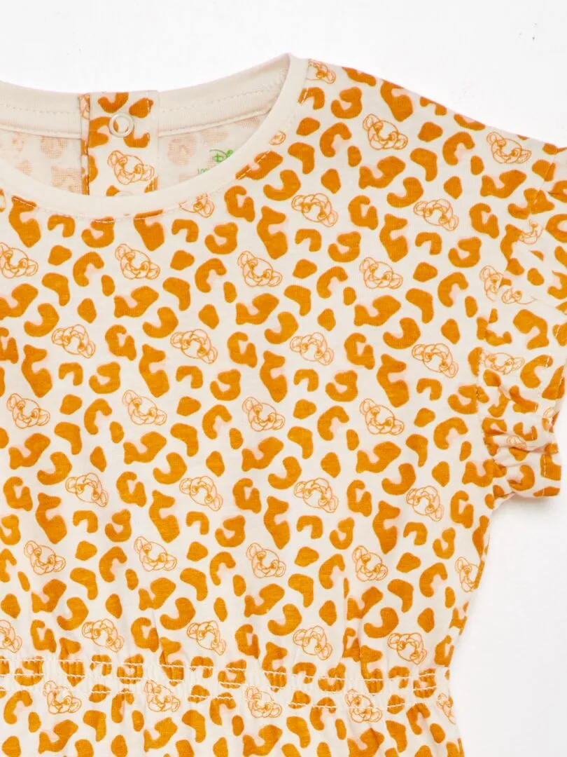 VESTIDO CON VOLANTES EN LAS MANGAS 'DISNEY BABY'  BLANCO