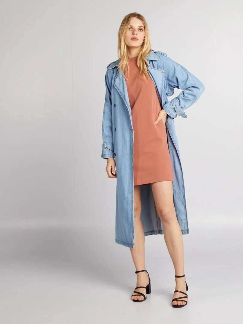 VESTIDO CORTO DE CANALé SIN MANGAS  ROSA
