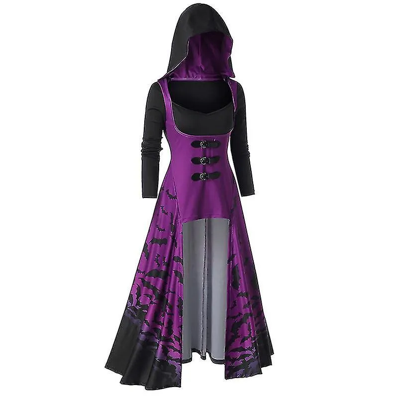 Vestido cosplay de capa de medio cuerpo con capucha para mujer
