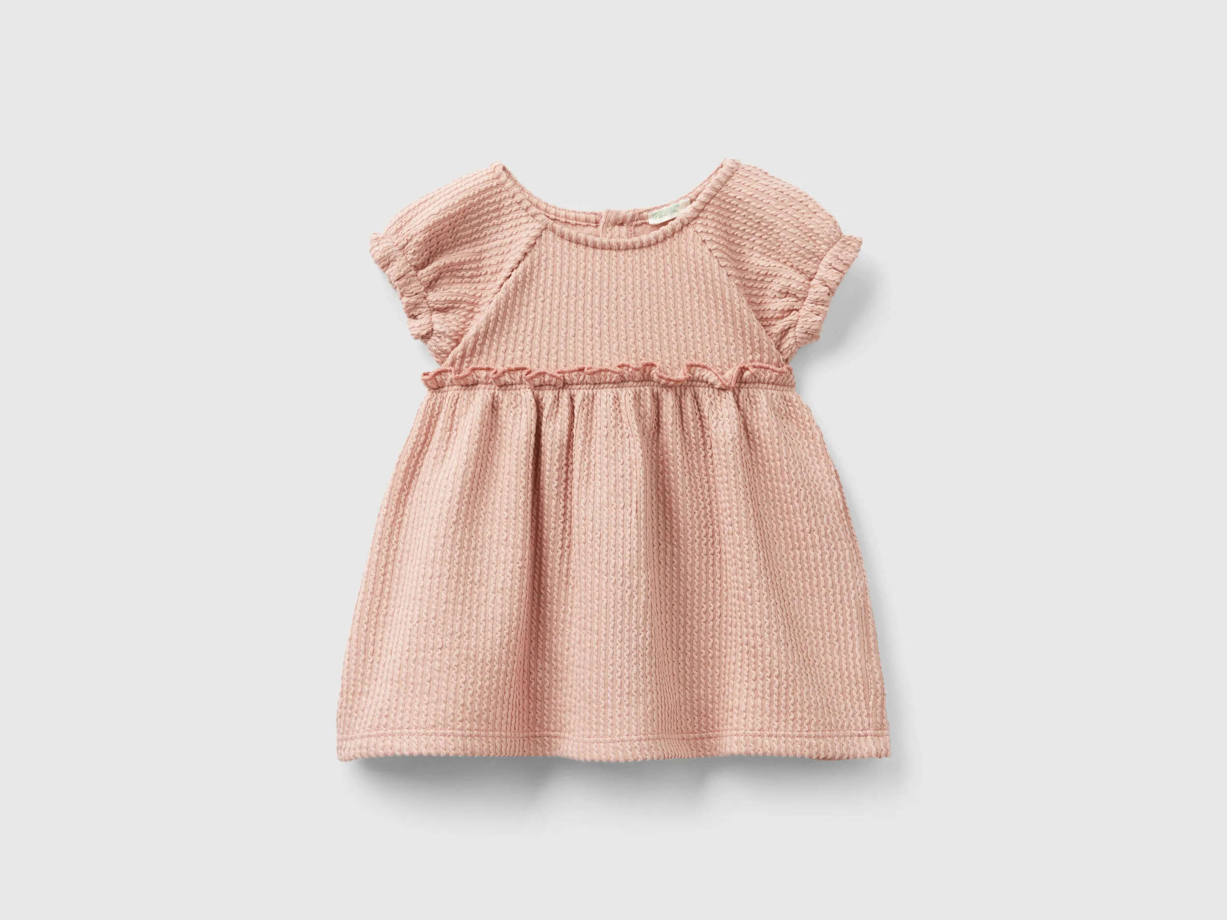 Vestido de jacquard con volantes