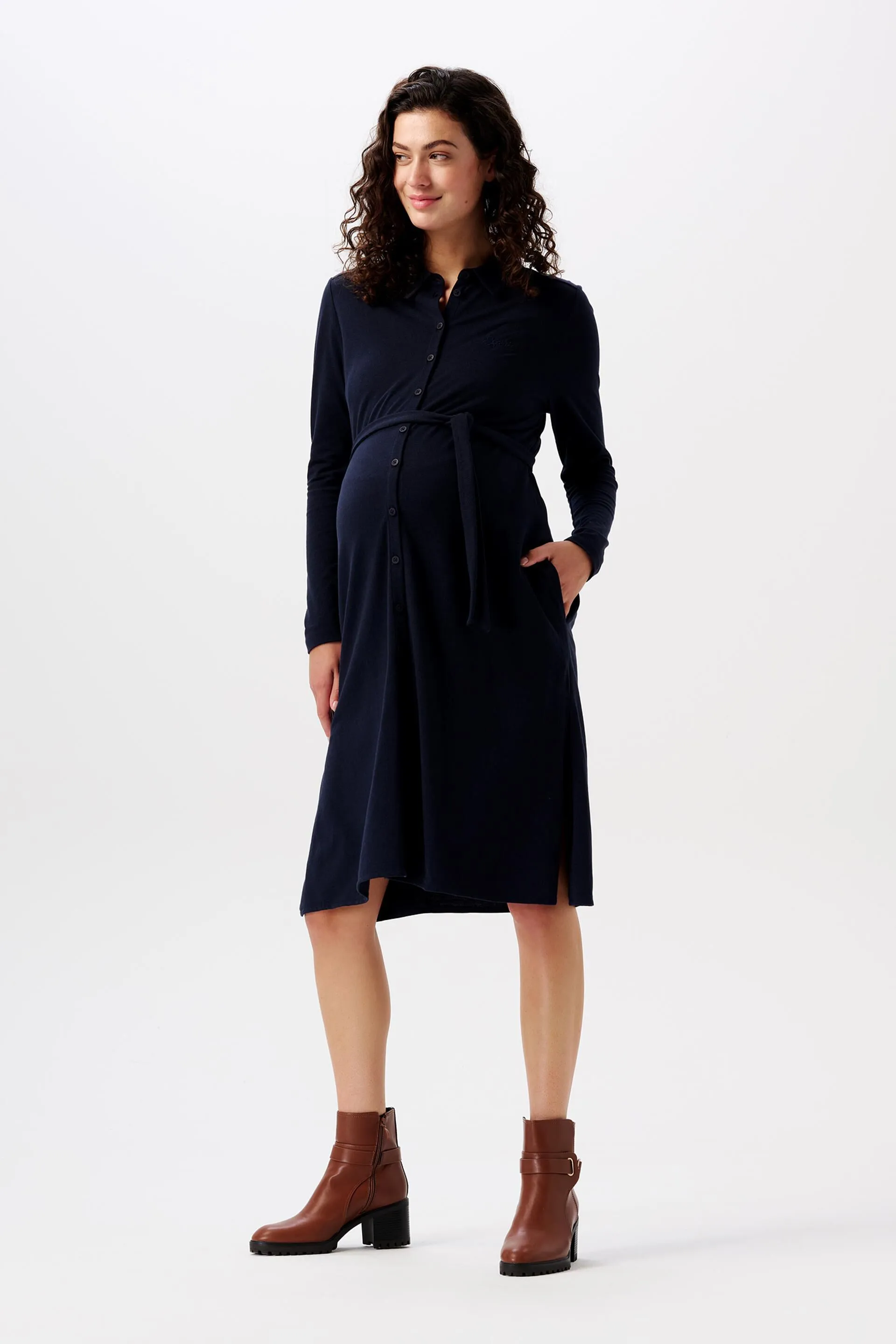 Vestido de lactancia de polo de piqué