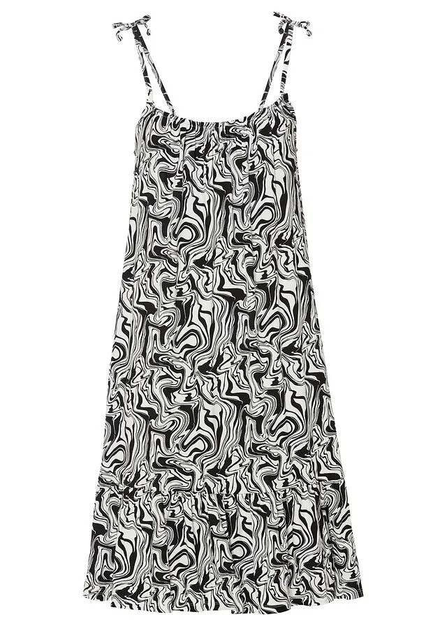 VESTIDO DE PUNTO DE VISCOSA SOSTENIBLE BLANCONEGRO ESTAMPADO