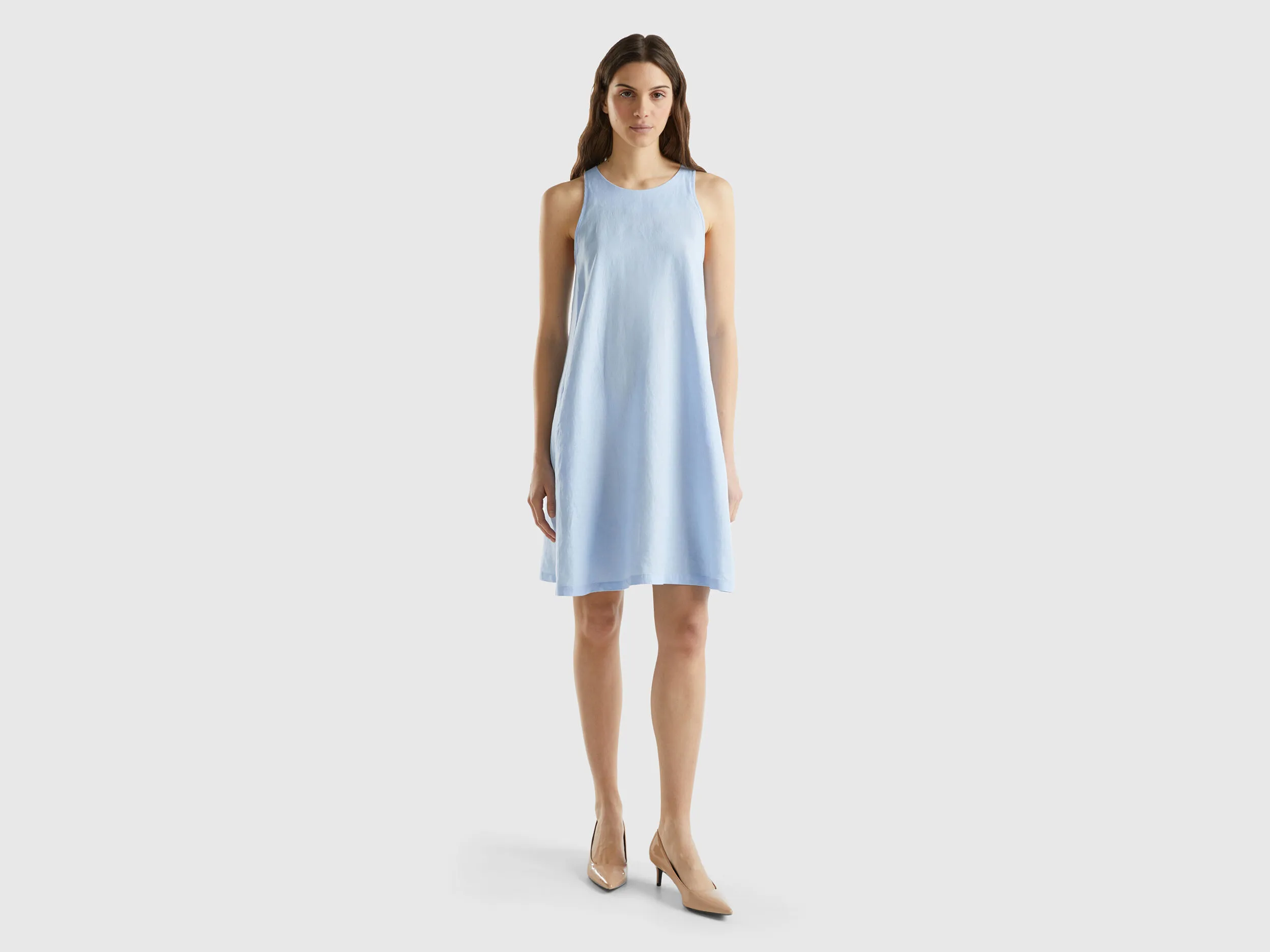 Vestido de puro lino sin mangas