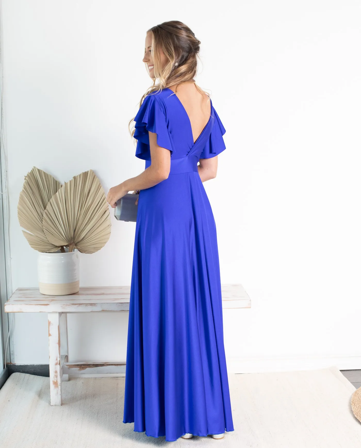 Vestido Largo de Fiesta Isa Azul Electrico