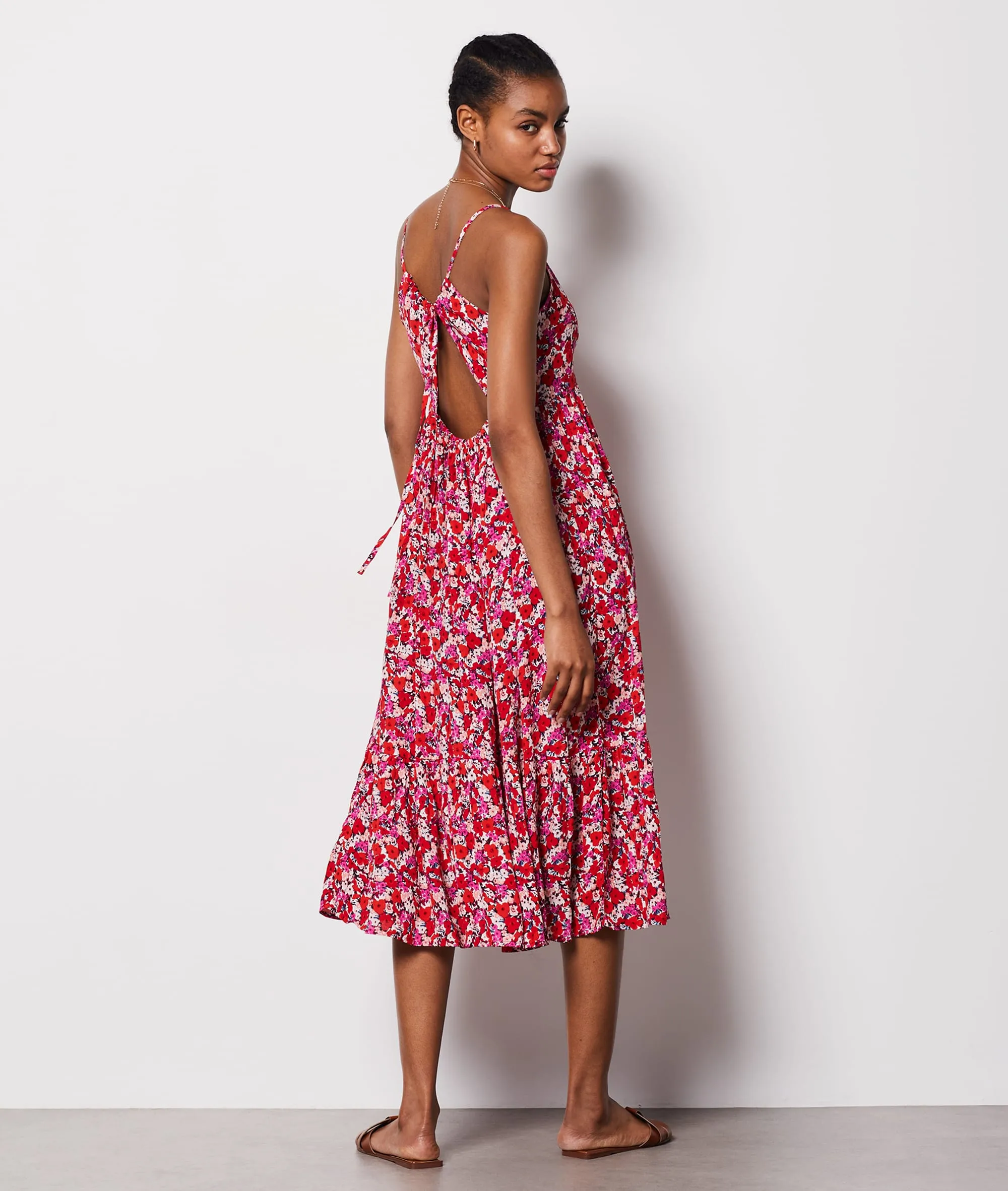 VESTIDO LARGO ESTAMPADO FLORAL BRIGITTE MULTICOLORE  ETAM