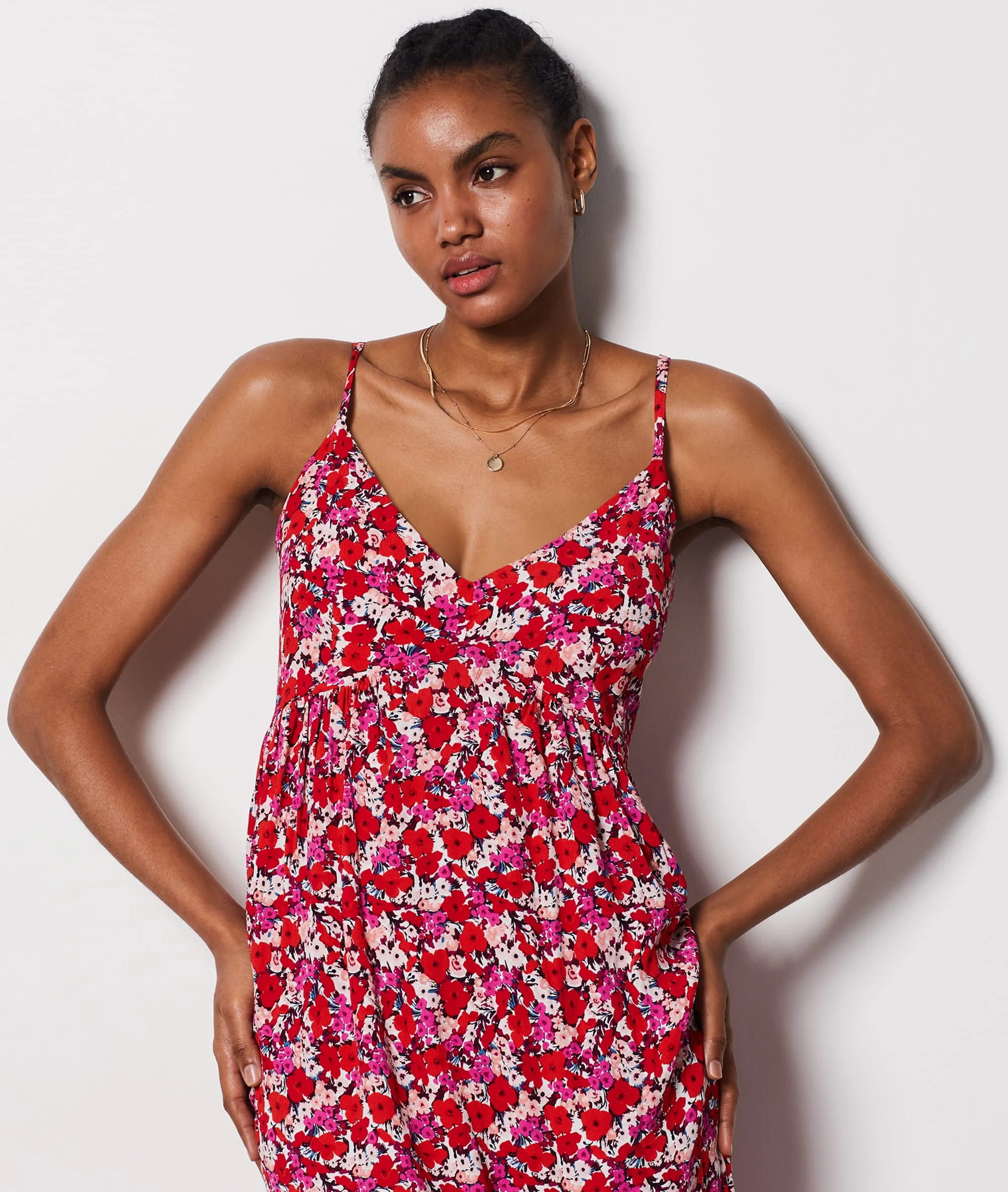 VESTIDO LARGO ESTAMPADO FLORAL BRIGITTE MULTICOLORE  ETAM