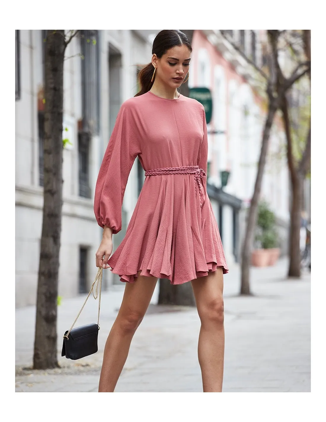 Vestido Quillas Teja