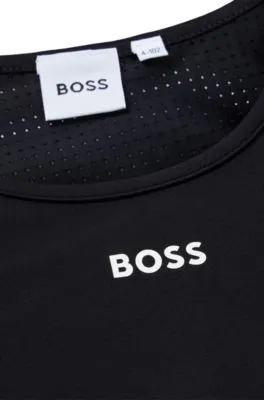 Vestido sin mangas para niñas con raya característica y logo