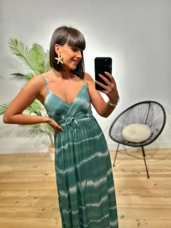Vestido Tie Dye MARVALA Verde Jade