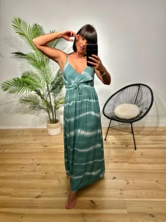 Vestido Tie Dye MARVALA Verde Jade
