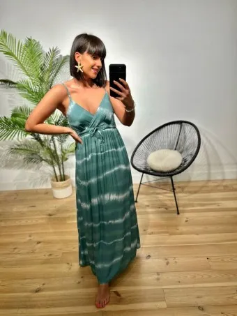 Vestido Tie Dye MARVALA Verde Jade