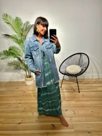 Vestido Tie Dye MARVALA Verde Jade