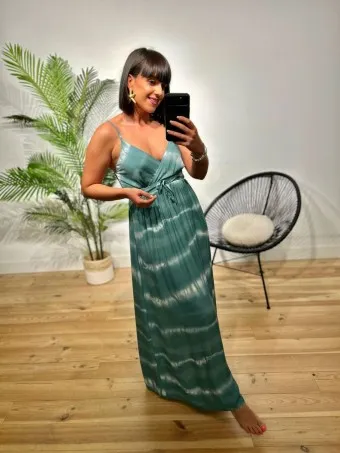 Vestido Tie Dye MARVALA Verde Jade