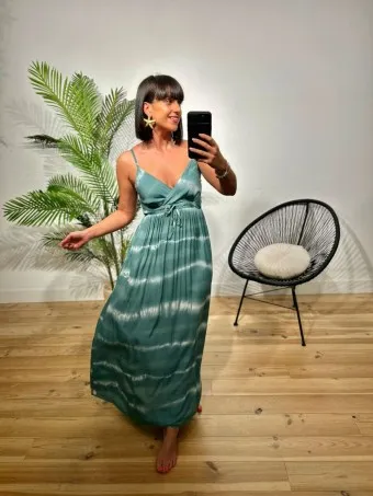 Vestido Tie Dye MARVALA Verde Jade