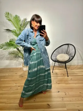 Vestido Tie Dye MARVALA Verde Jade