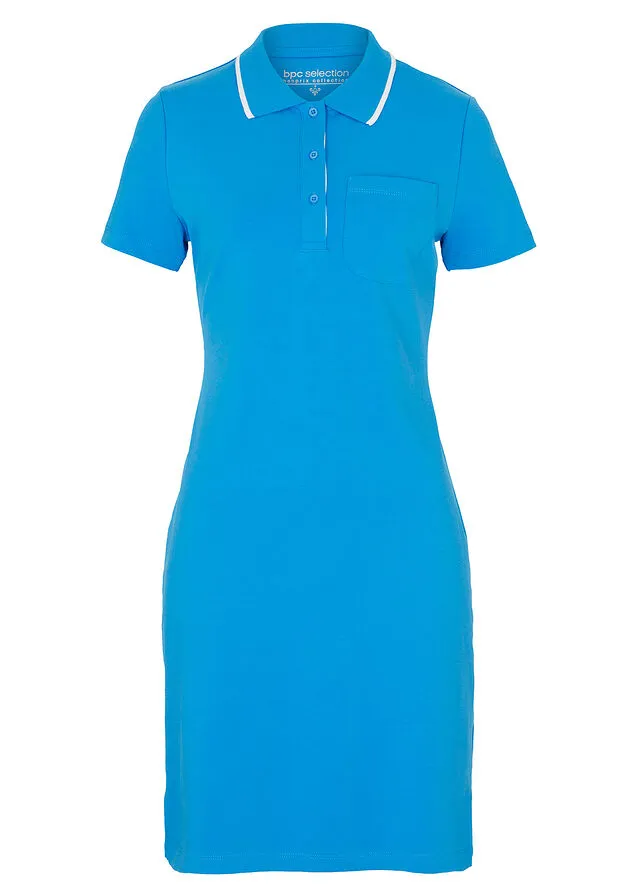 VESTIDO TIPO POLO AZUL MARBLANCO