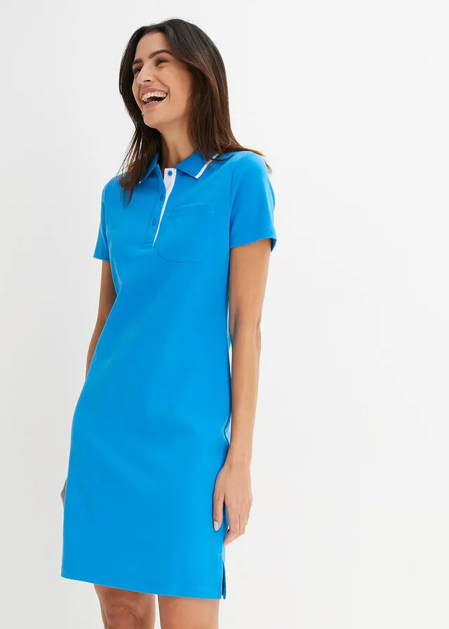 VESTIDO TIPO POLO AZUL MARBLANCO