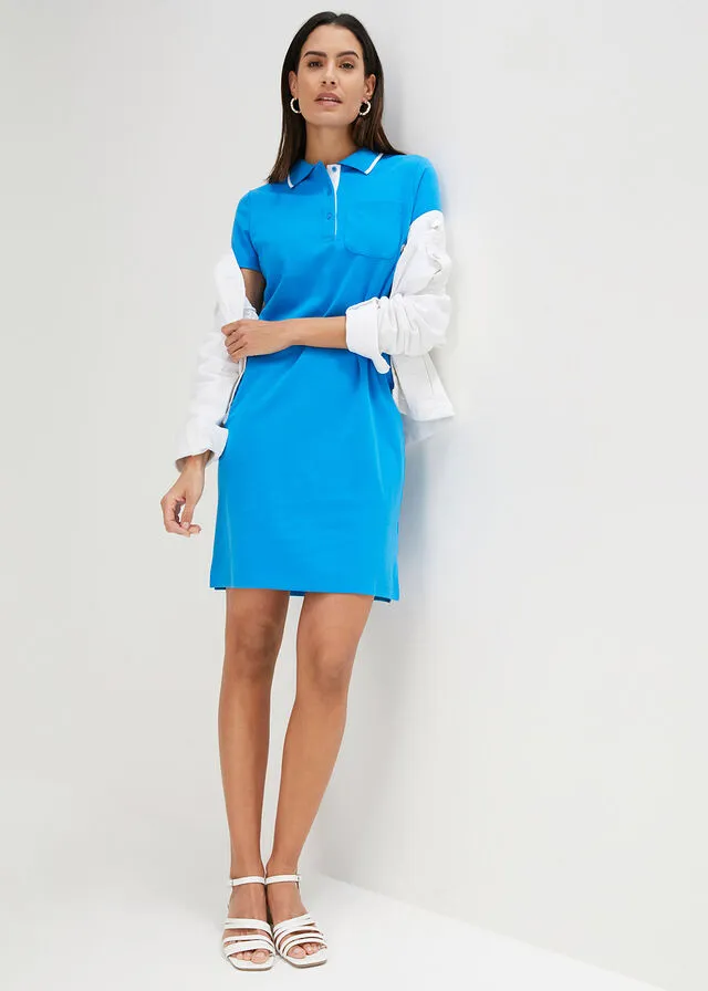 VESTIDO TIPO POLO AZUL MARBLANCO
