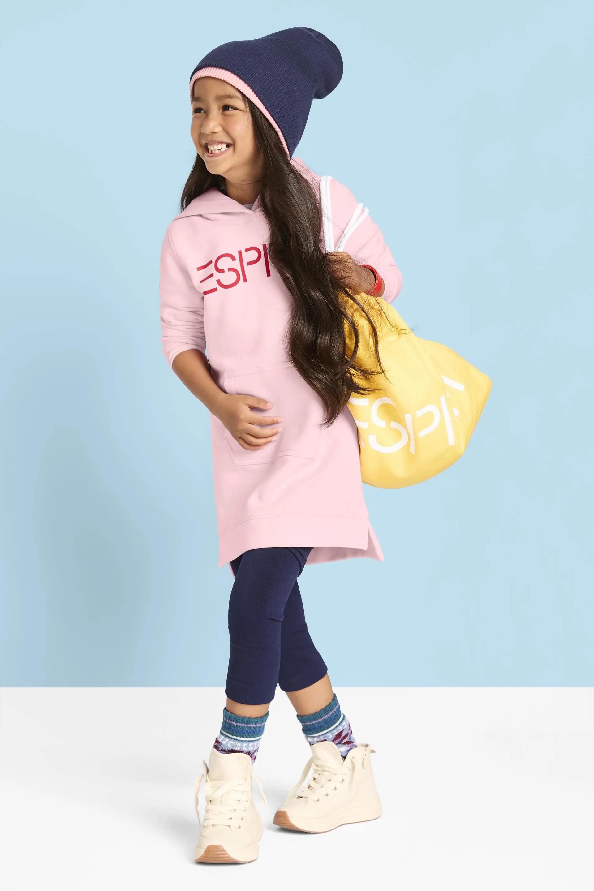 Vestido tipo sudadera con estampado del logotipo