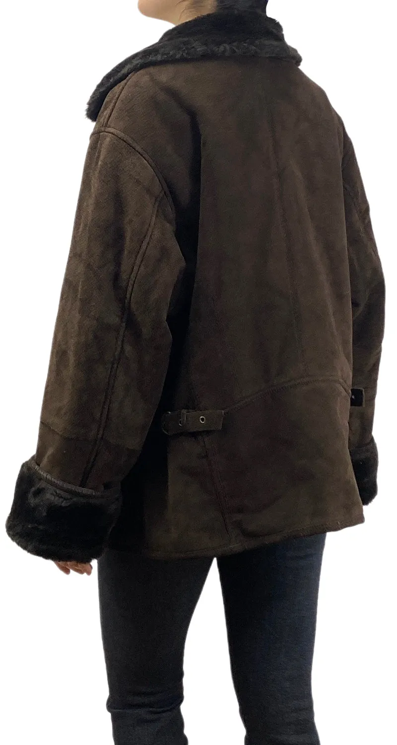 VINTAGE Chaqueta Cuero Café