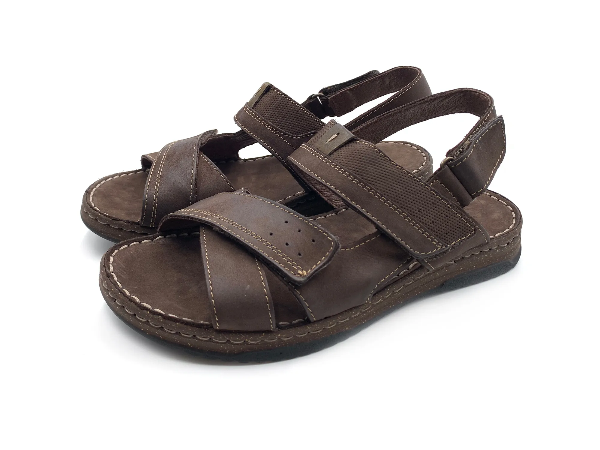 Walk&fly 963 47460 Sandalia Velcro T.moro Marrón Hombre